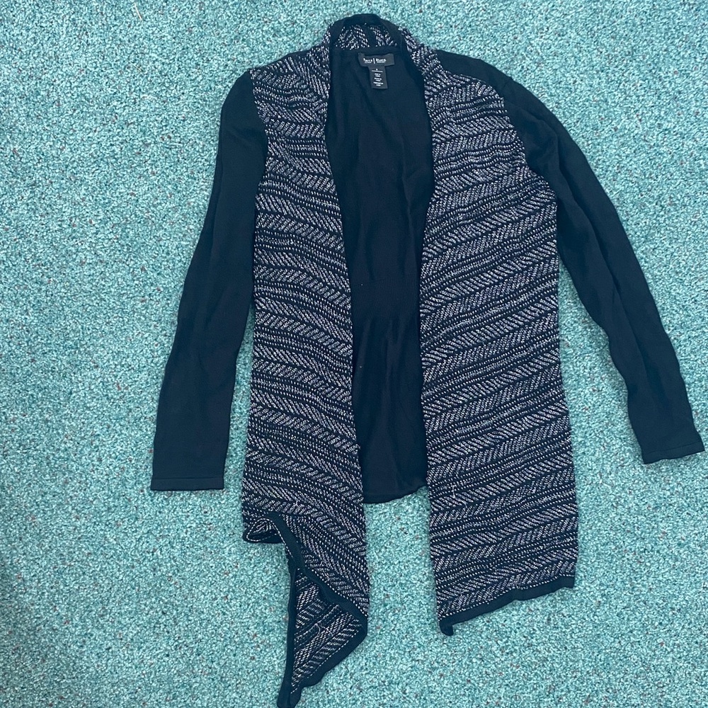 White House Black Market Black and White Women's Cardigan